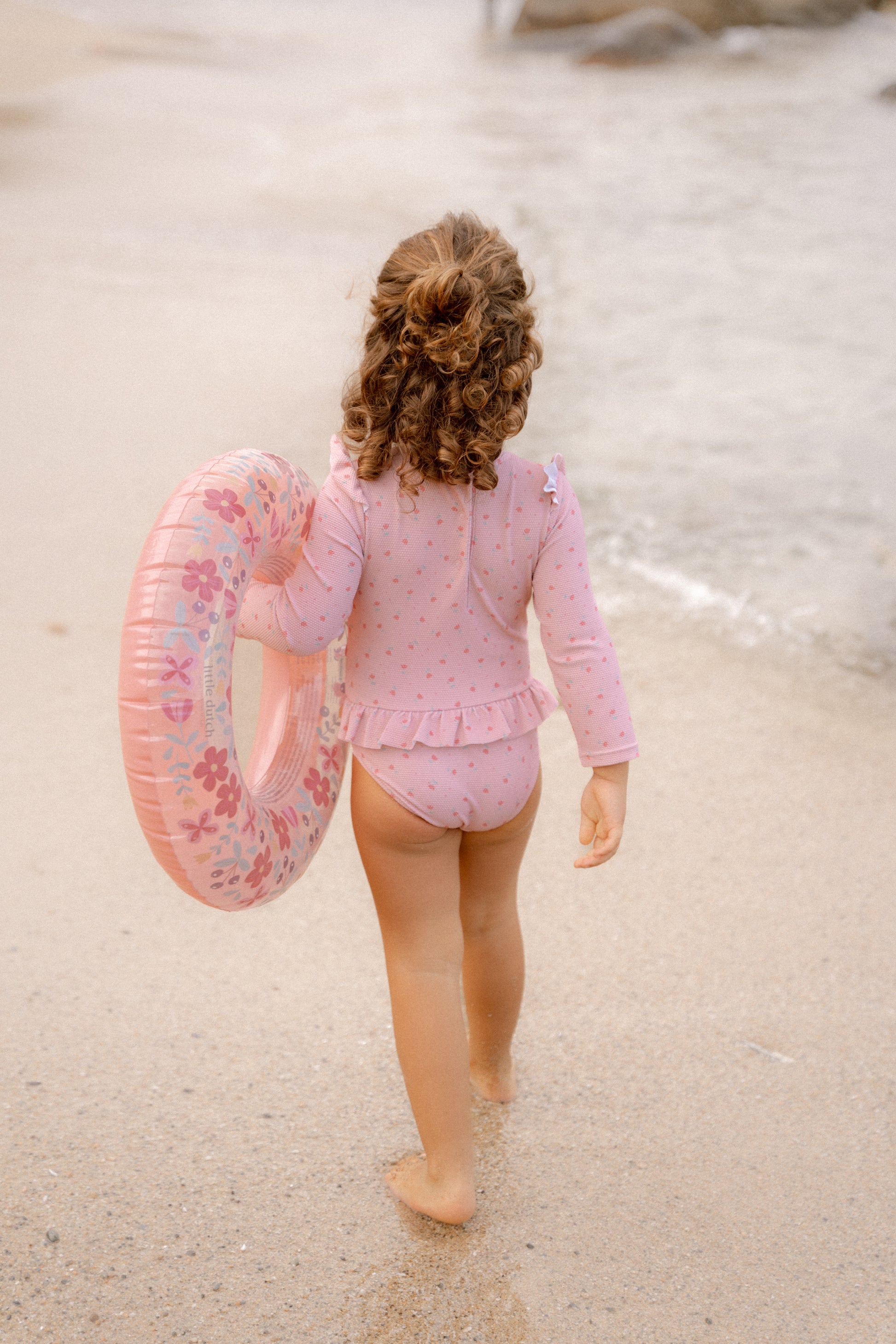 Little Dutch Swimming Ring Pink Flowers 50 cm