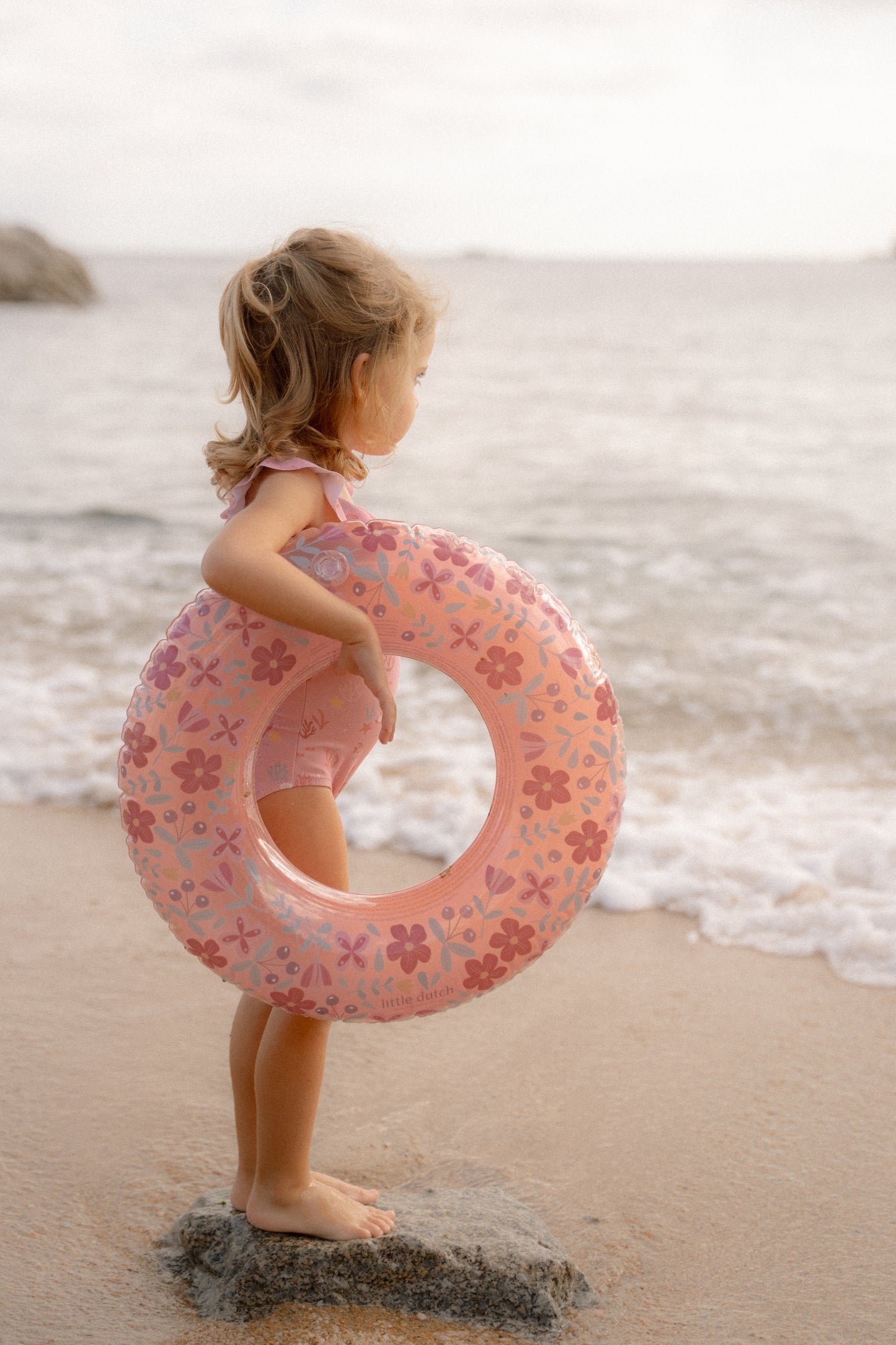 Little Dutch Swimming Ring Pink Flowers 50 cm