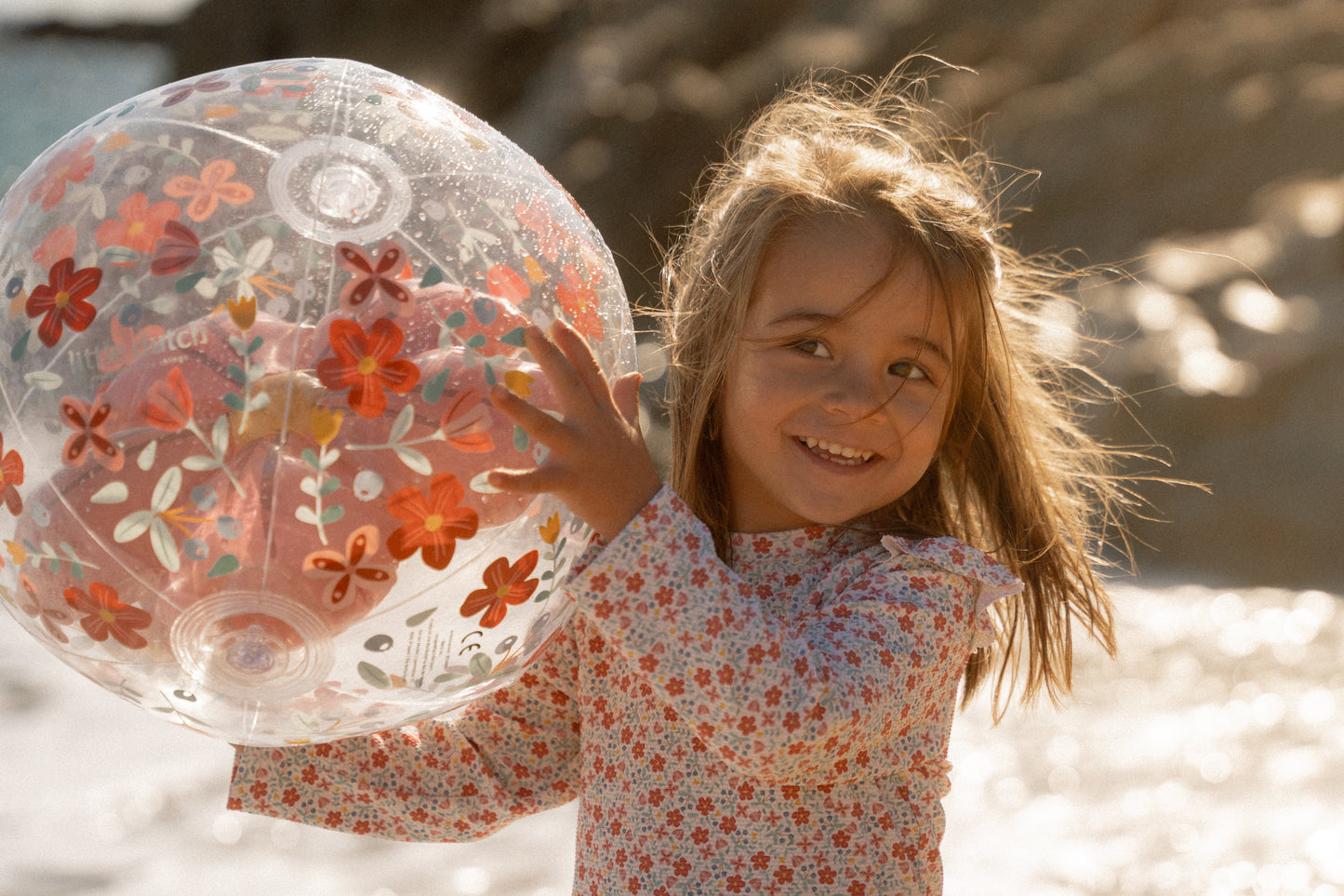 Little Dutch Pink Flowers Beachball for toddlers summer beach toys