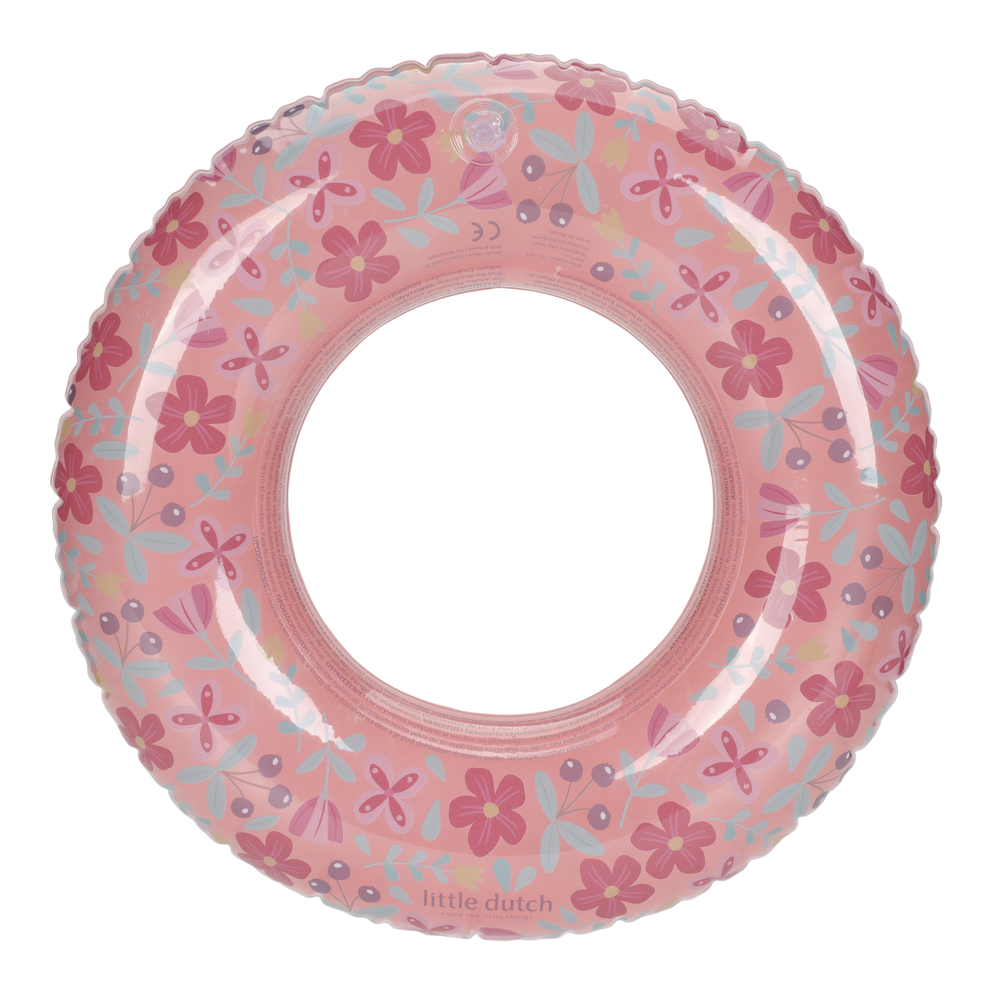 Little Dutch Swimming Ring Pink Flowers 50 cm