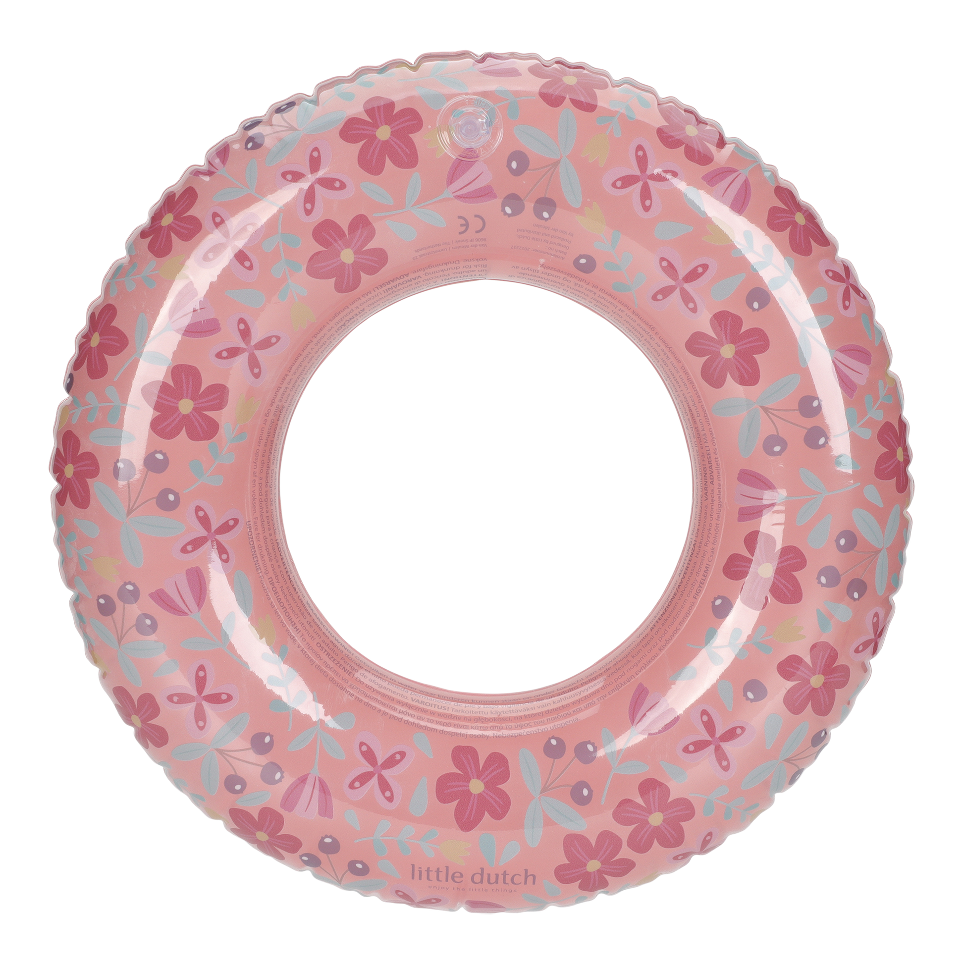 Little Dutch Swimming Ring Pink Flowers 50 cm