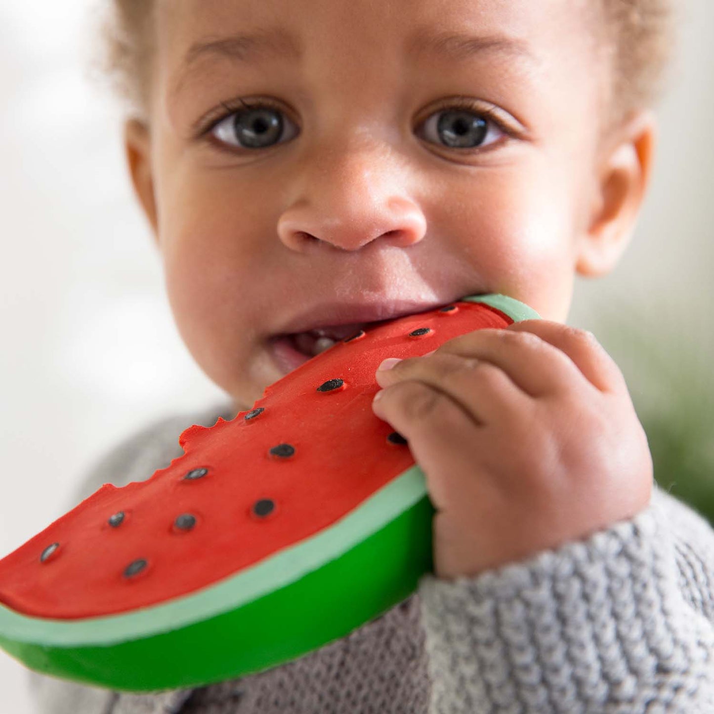 Natural Rubber Watermelon Baby Teether | Oli & Carol | Mucky Wolf