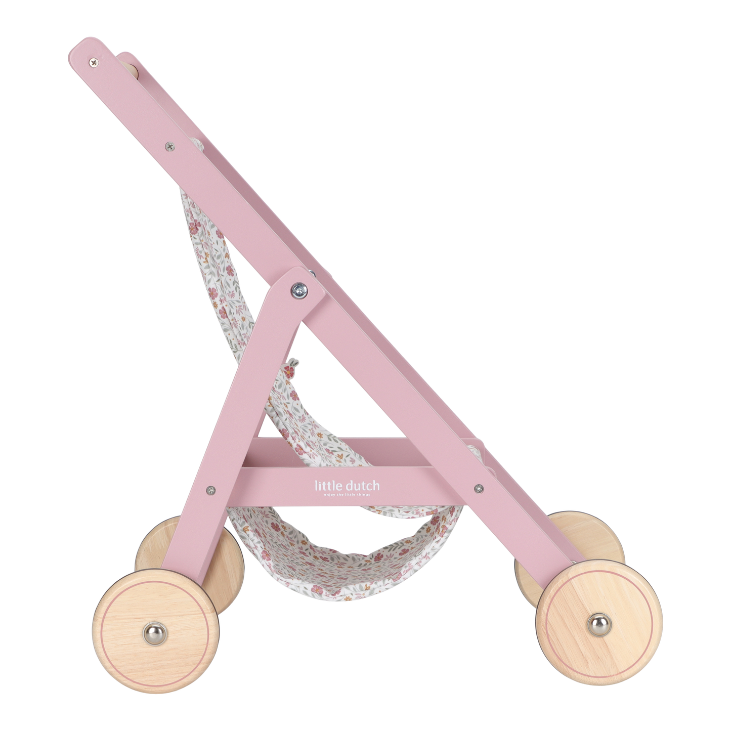 Little Dutch Wooden Dolls Stroller - Flowers & Butterflies