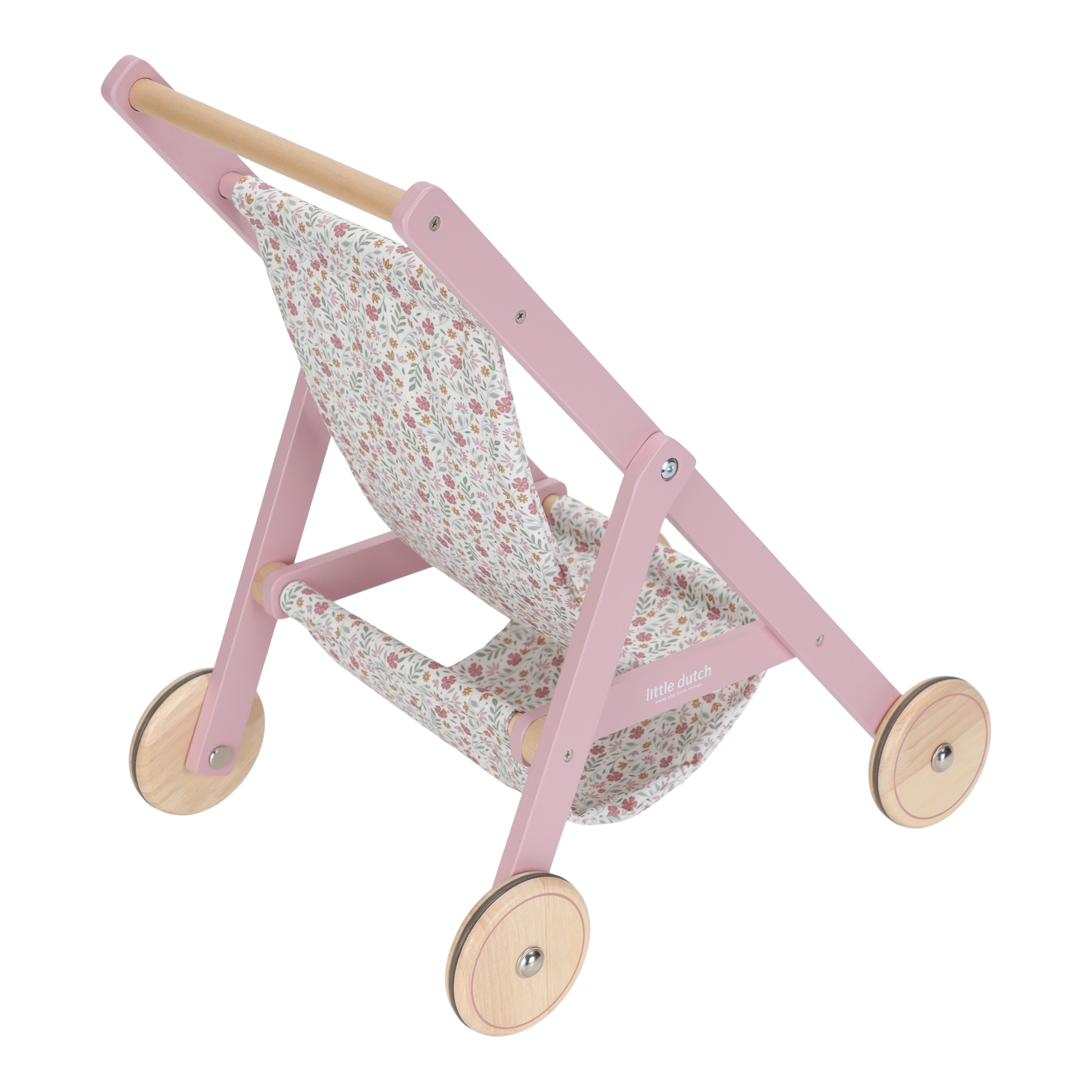 Little Dutch Wooden Dolls Stroller - Flowers & Butterflies