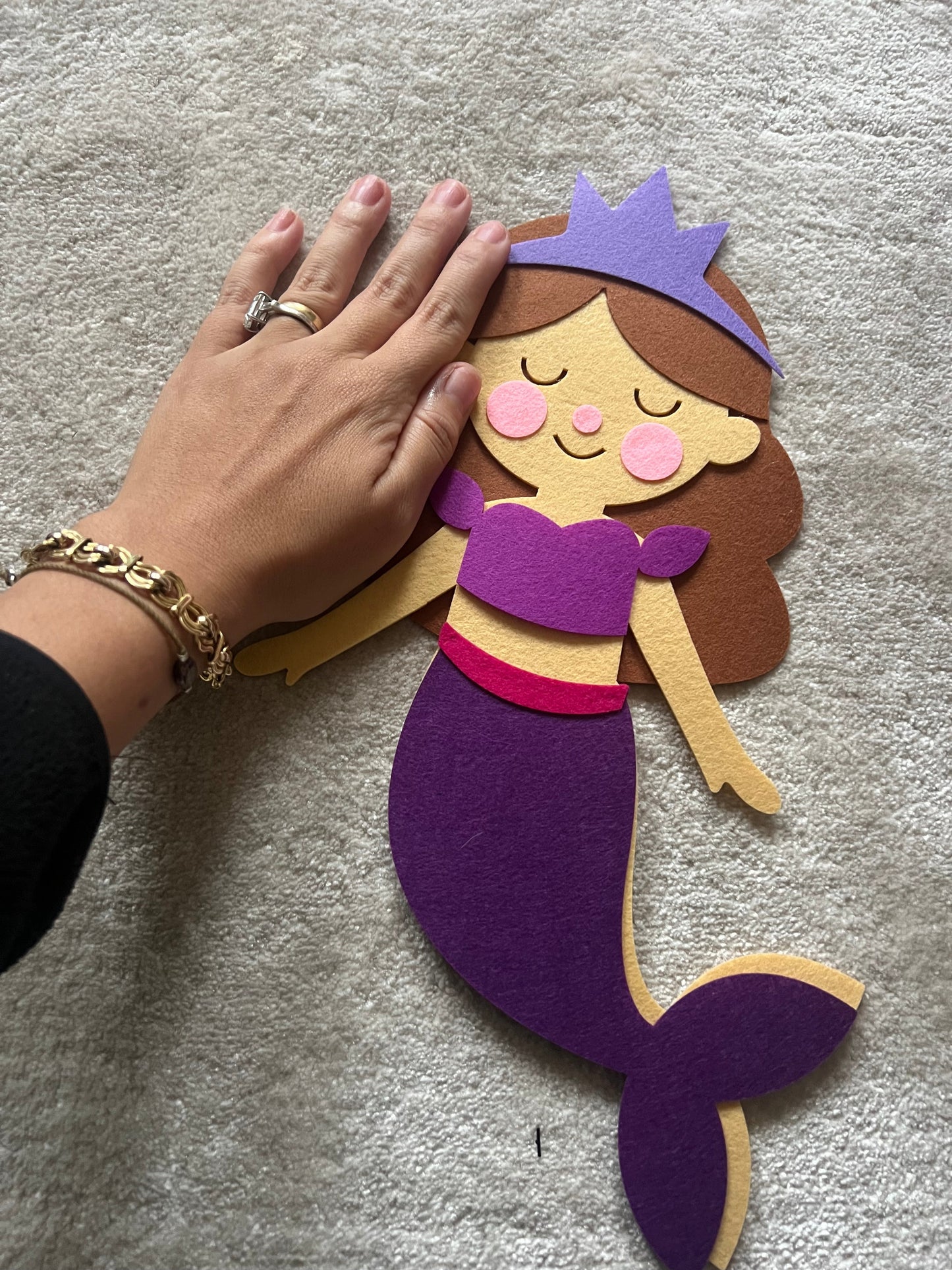 Mermaid Felt Play Board | Under the Sea Sensory Toy for Kids | Mucky Wolf