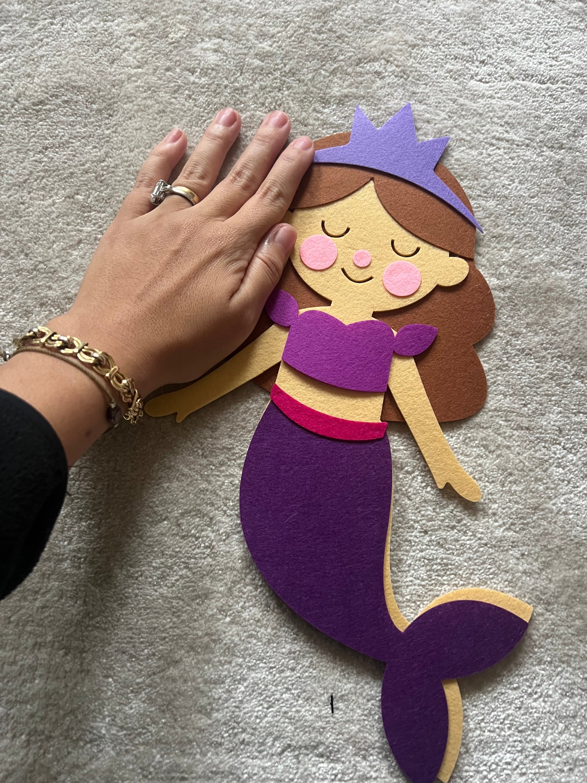 Mermaid Felt Play Board | Under the Sea Sensory Toy for Kids | Mucky Wolf