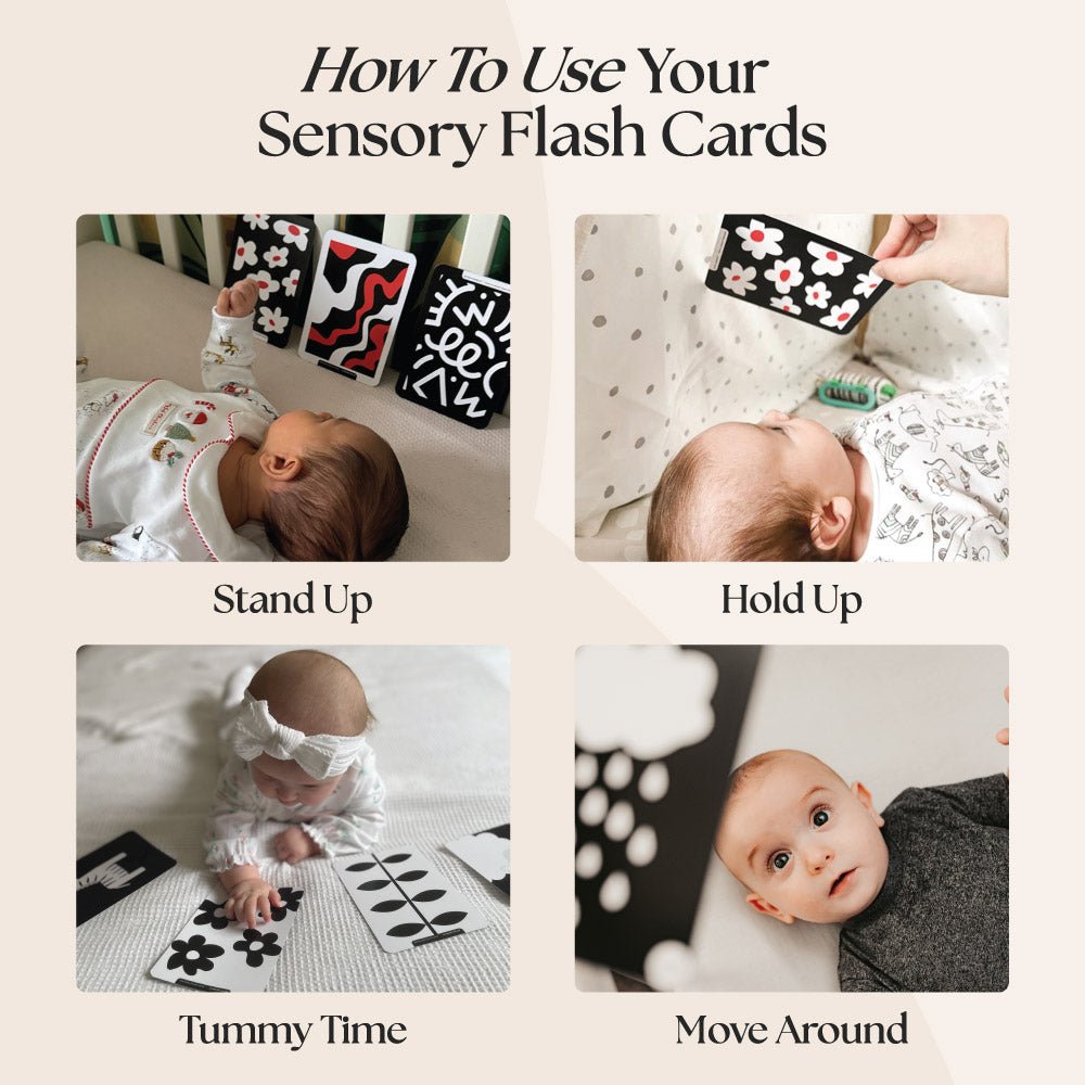 Newborn Sensory Flash Cards 0+ Months | Mucky Wolf