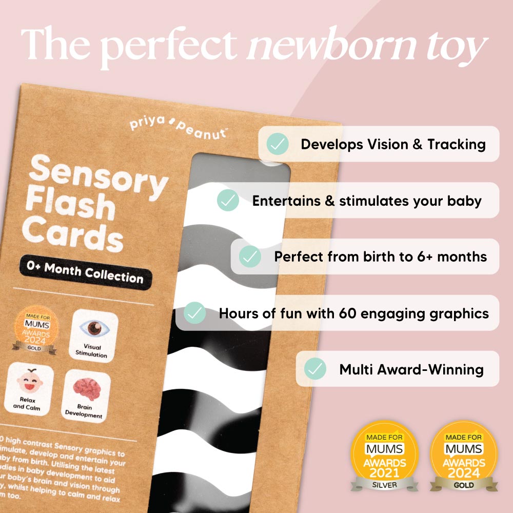 Newborn Sensory Flash Cards 0+ Months | Mucky Wolf