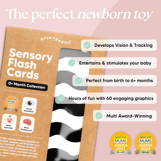 Newborn Sensory Flash Cards 0+ Months | Mucky Wolf