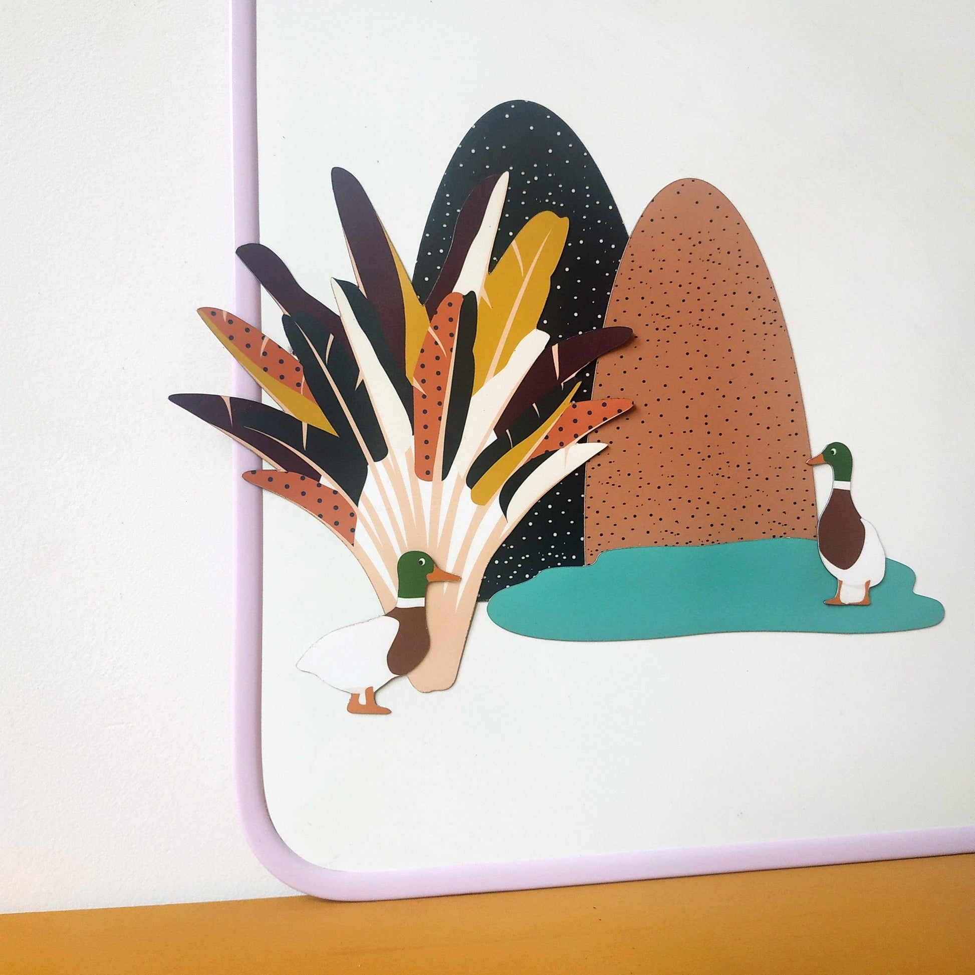 Magnetic Board for Childrens Playroom Lilac 