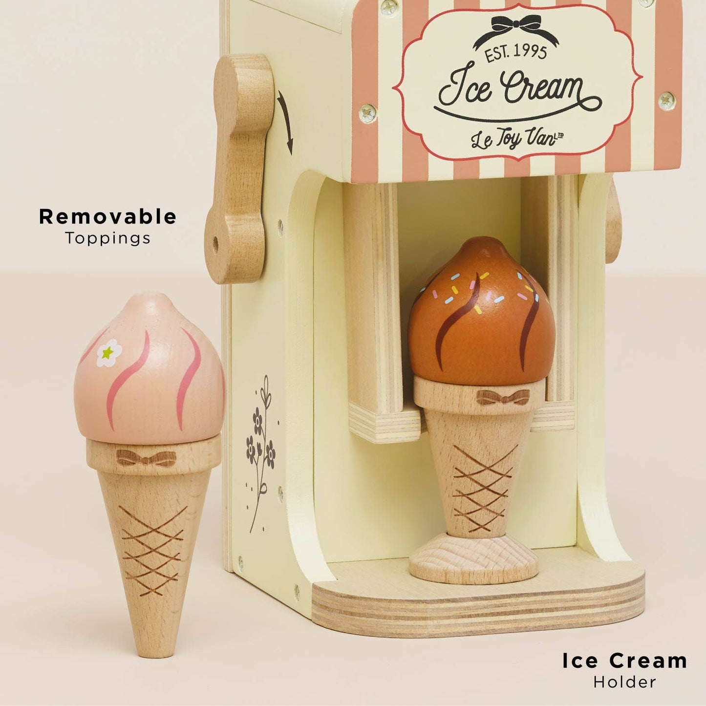 Wooden Ice Cream Machine Toy – FSC® Certified Role Play Set (3+ Years)
