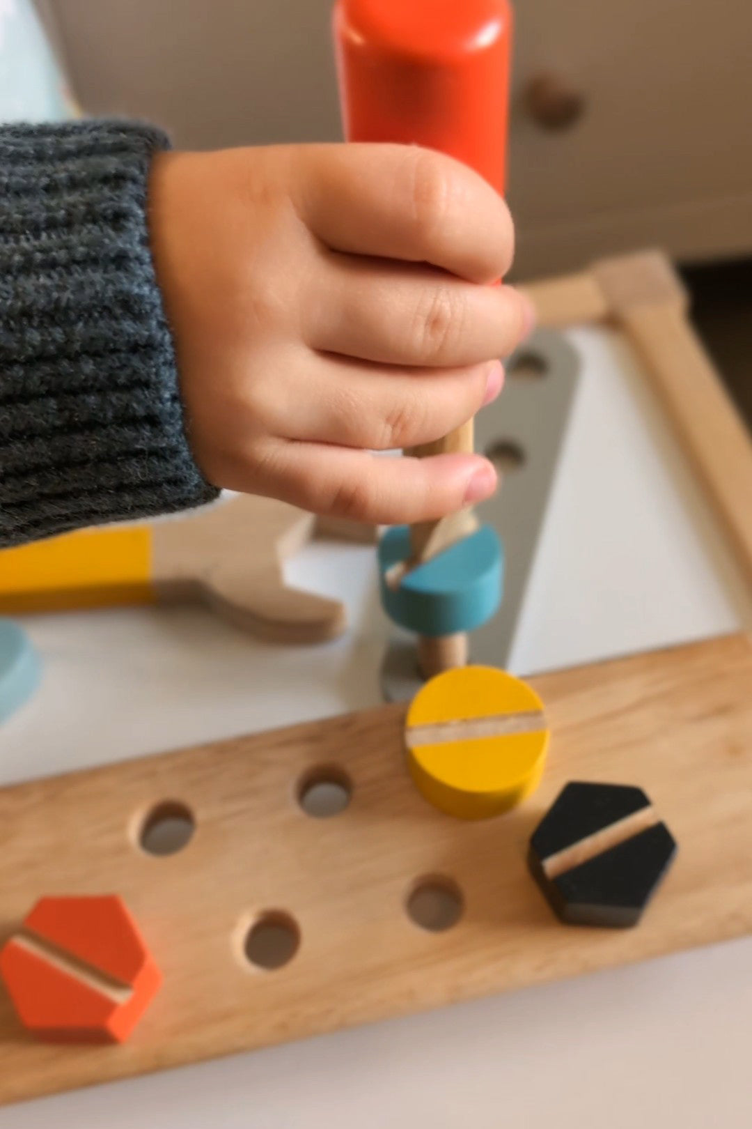 Tender Leaf Toys Tip Tap Toolbox – Wooden Tool Set for Kids | Mucky Wolf