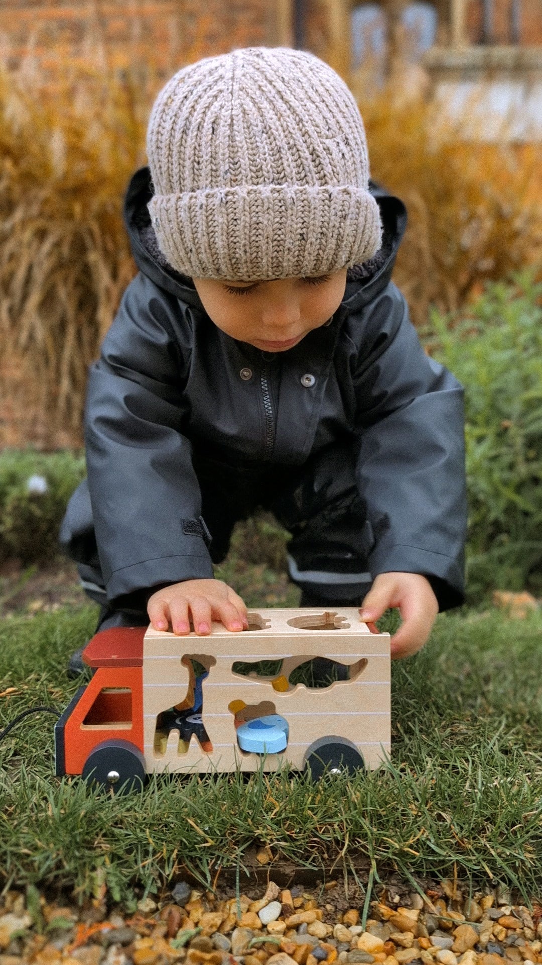 Wooden Shape Sorting Safari Truck | Animal Sorter Toy | Mentari Toys