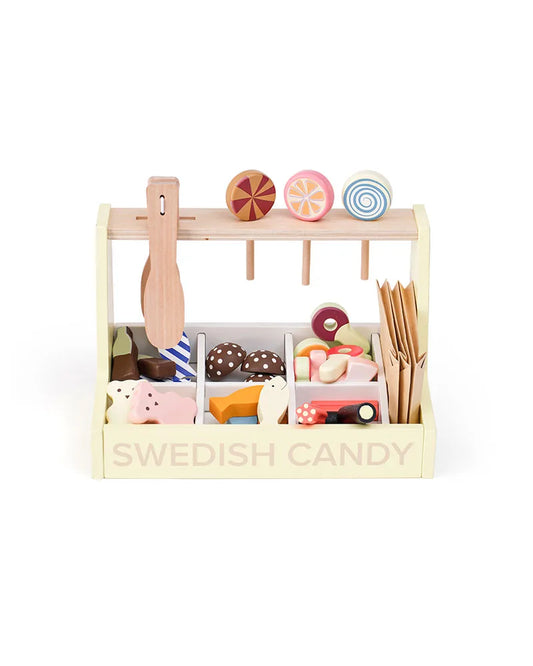 Kid’s Concept Wooden Swedish Candy Shop – Pretend Play Sweet Stall Set