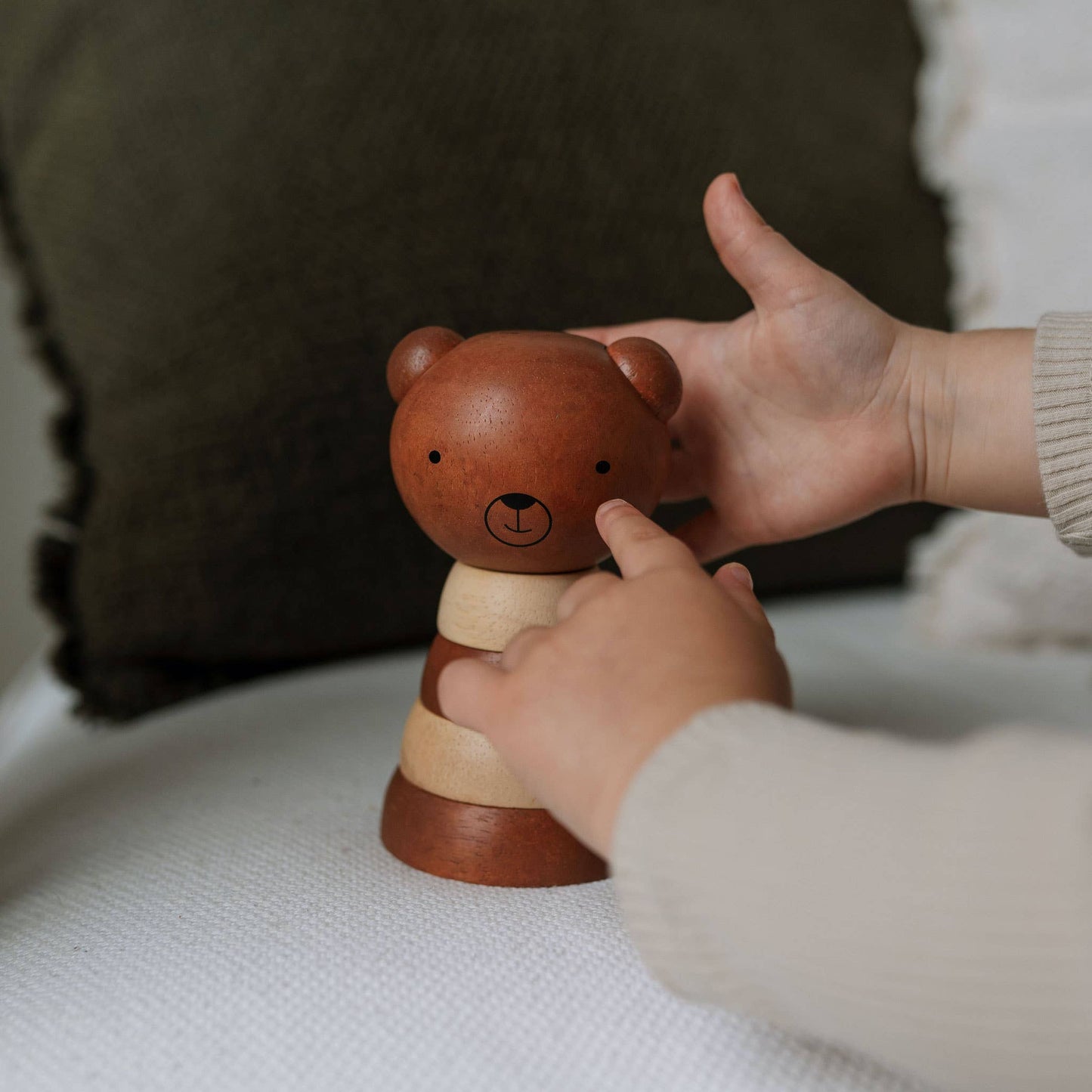Wooden Ring Stacker - Bear