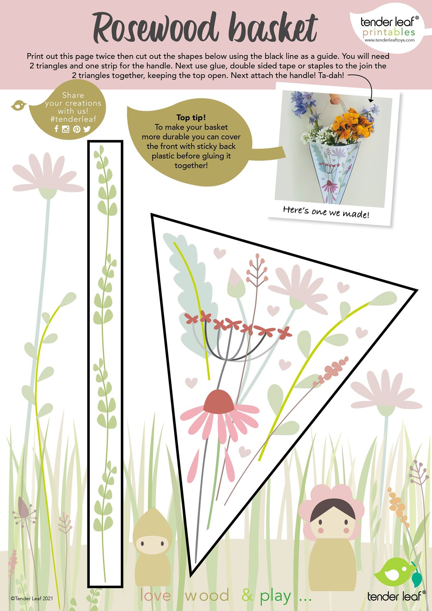 Rosewood Cottage - Wooden Dolls House by Tender Leaf Toys | Mucky Wolf