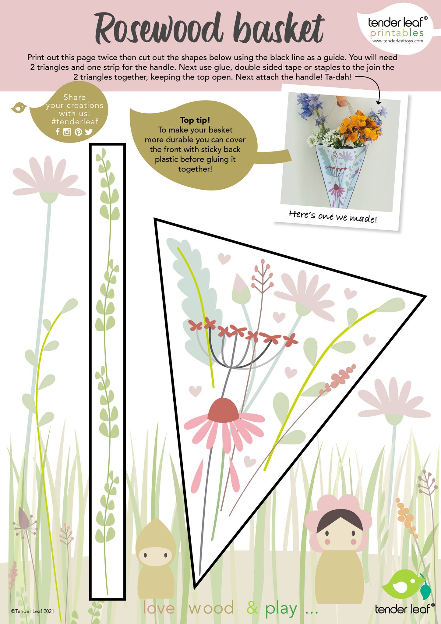 Rosewood Cottage - Wooden Dolls House by Tender Leaf Toys | Mucky Wolf