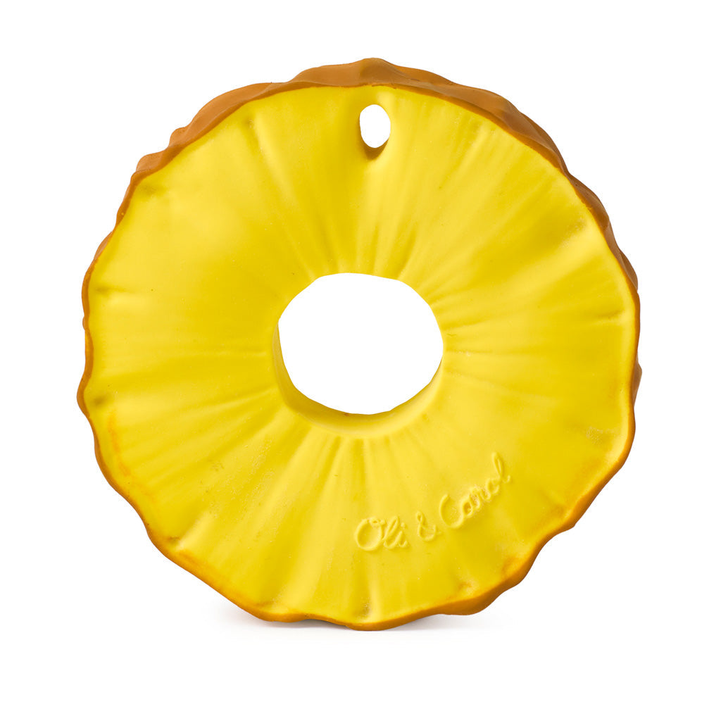 Natural Rubber Baby Teether & Bath Toy | Pineapple – Mucky Wolf