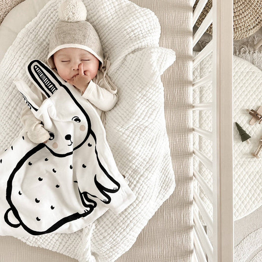 Newborn Organic Bunny Snuggle Blanket perfect baby shower gift