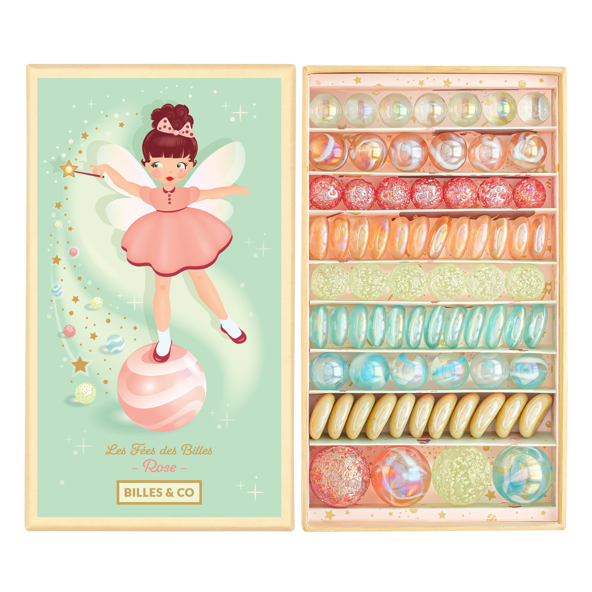 Bille & Co Rose Fairy Marble & Pebble Box - Perfect For STEM Learning