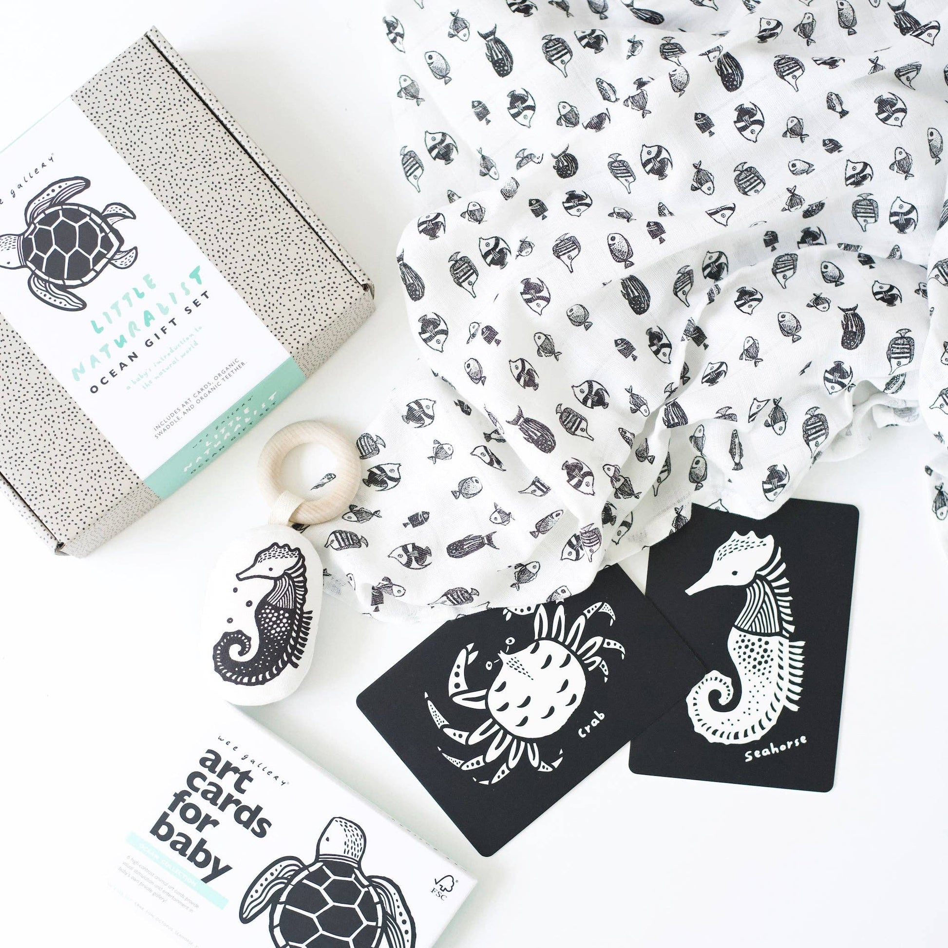 Organic Newborn Gift Set - Ocean Theme