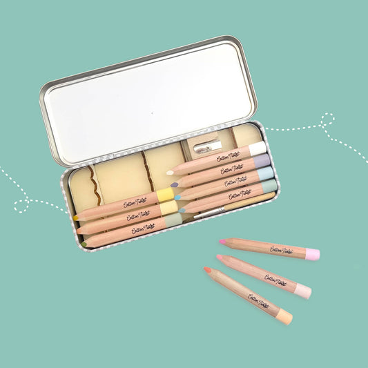 Pastel Watercolour Pencils Tin – Eco-Friendly Creative Set for Ages 3+
