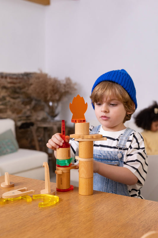 LEKKID Magnetic Wooden Animal Construction Set