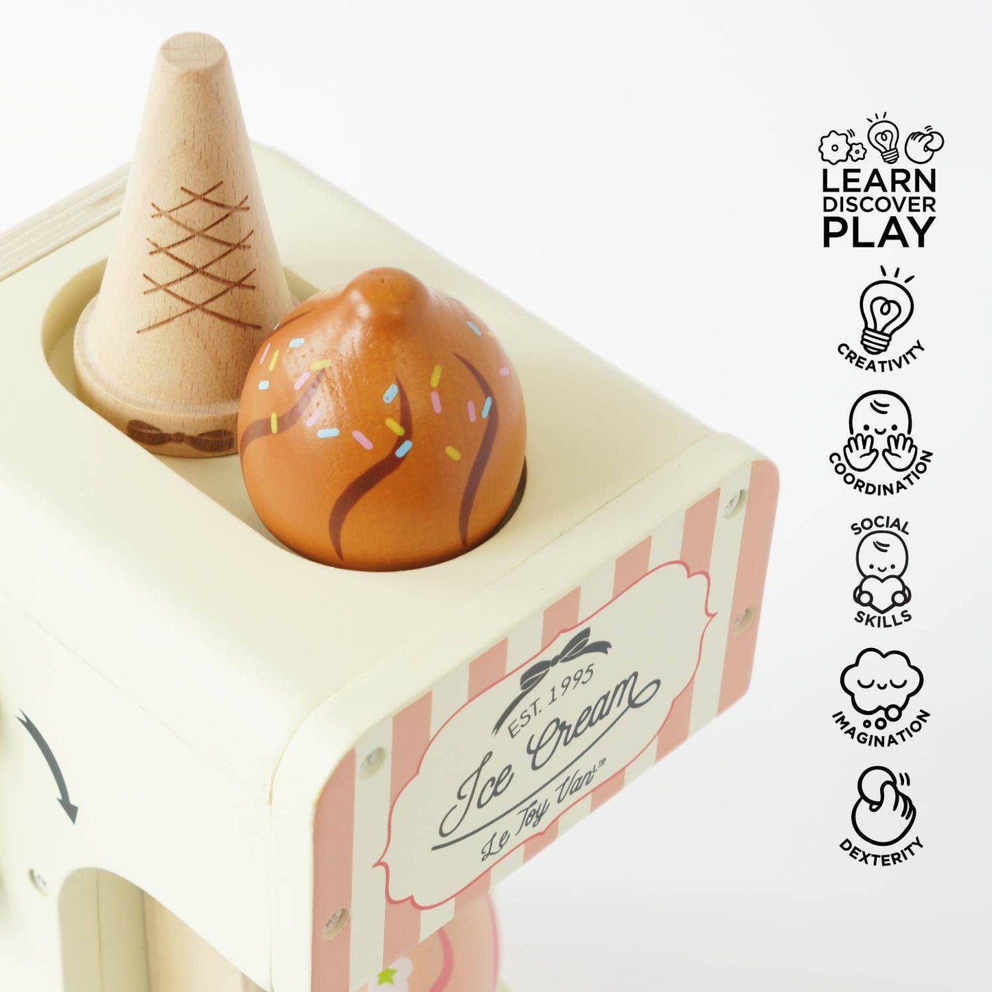 Wooden Ice Cream Machine Toy – FSC® Certified Role Play Set (3+ Years)