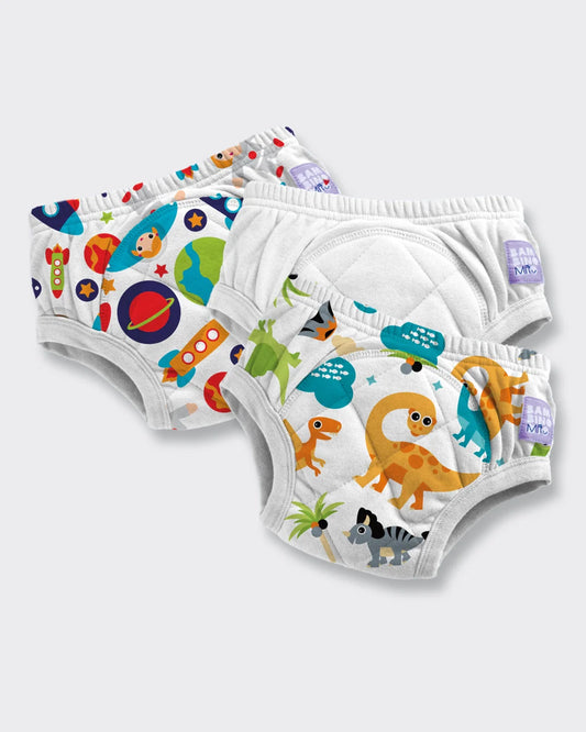3 Pack Reusable Potty Training Pants with Cross-Stitch