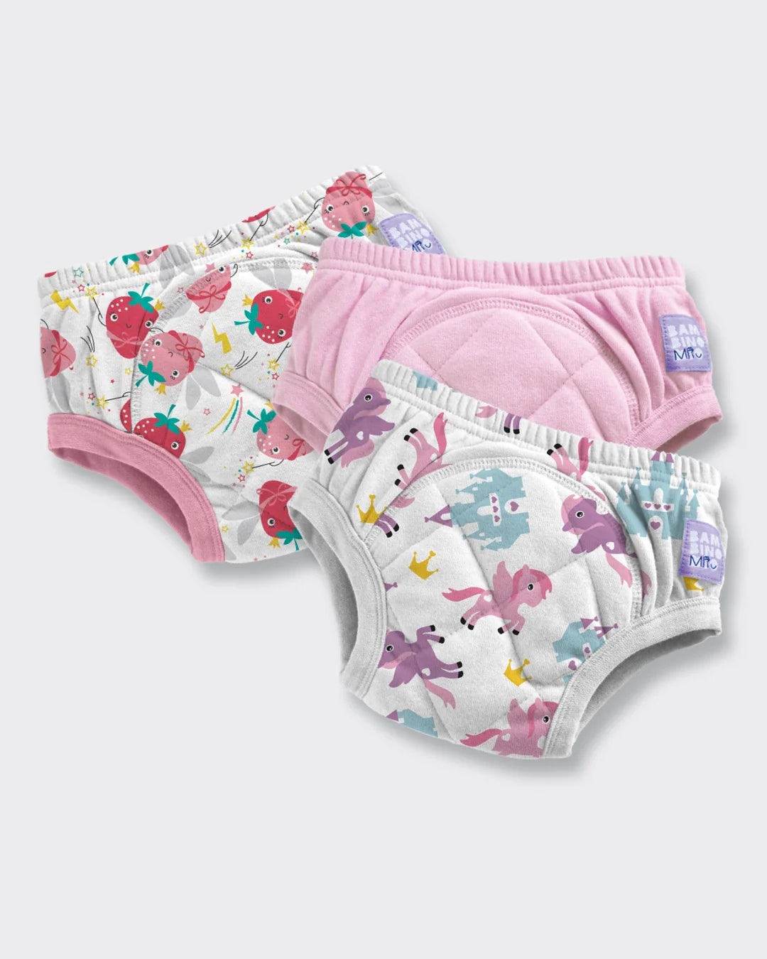 3 Pack Reusable Potty Training Pants with Cross-Stitch
