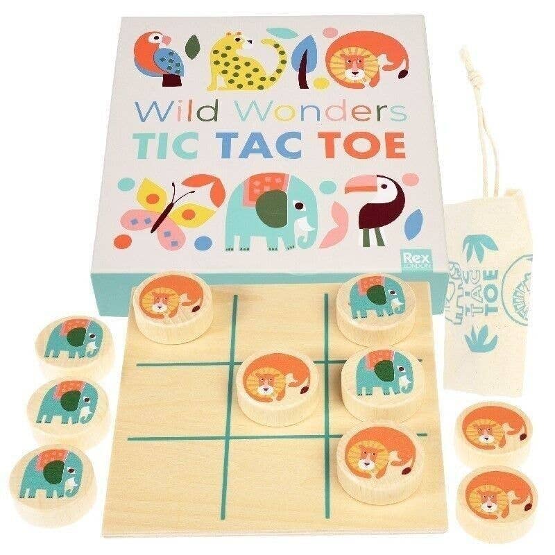Wooden Tic-Tac-Toe - Wild Wonders