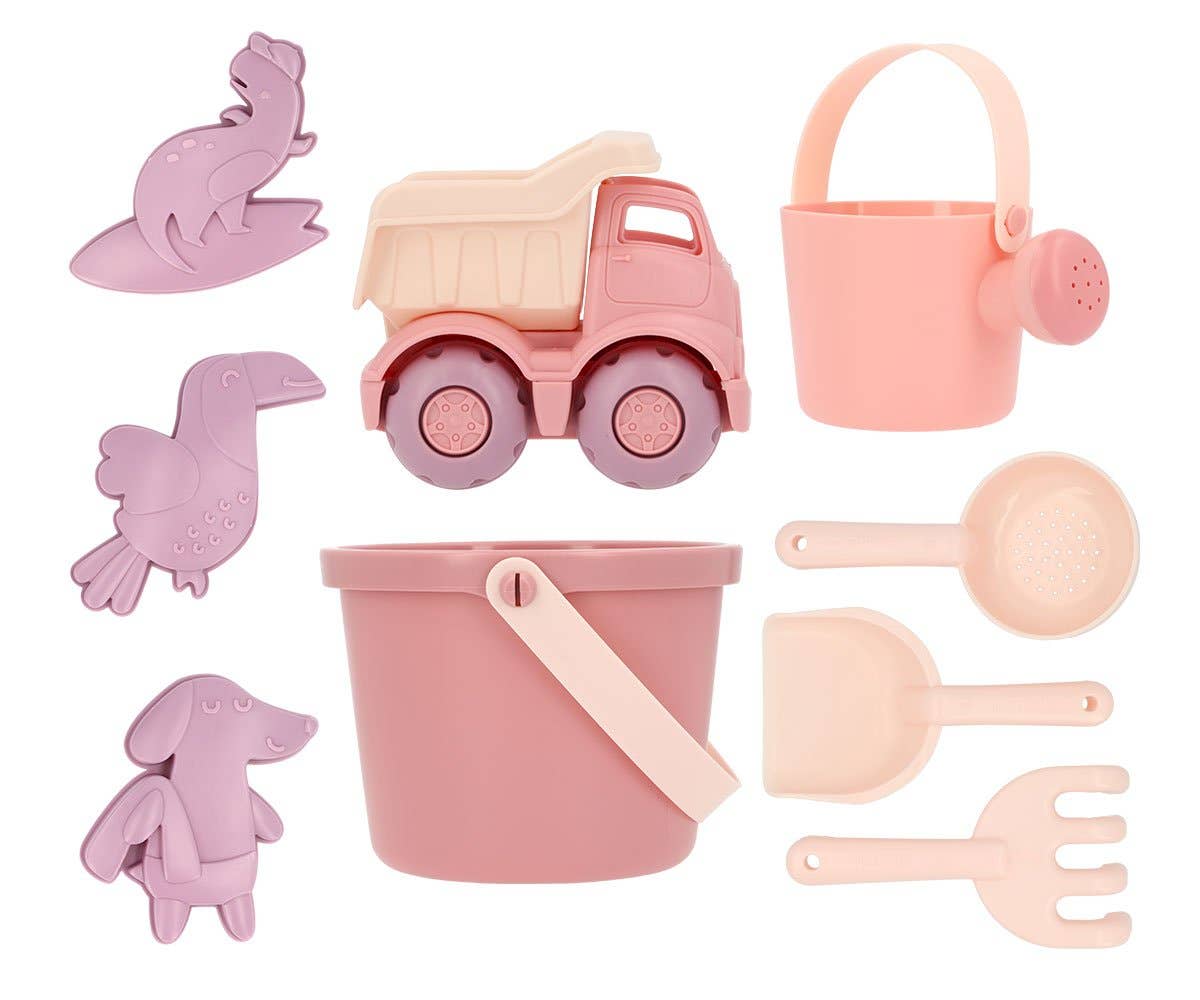 Beach Bucket & Spade - Complete Play Set - Rose
