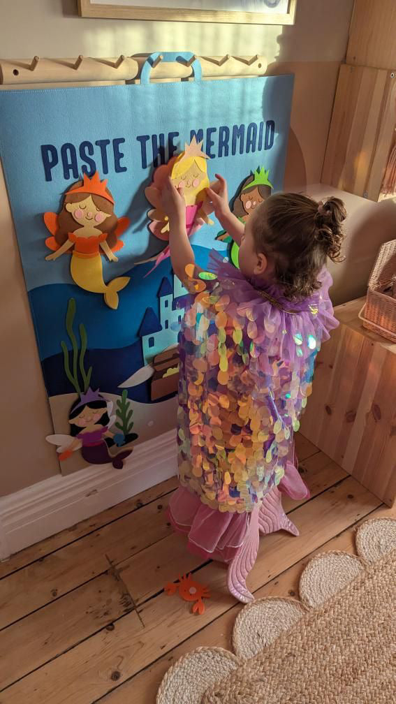 Mermaid Felt Play Board | Under the Sea Sensory Toy for Kids | Mucky Wolf
