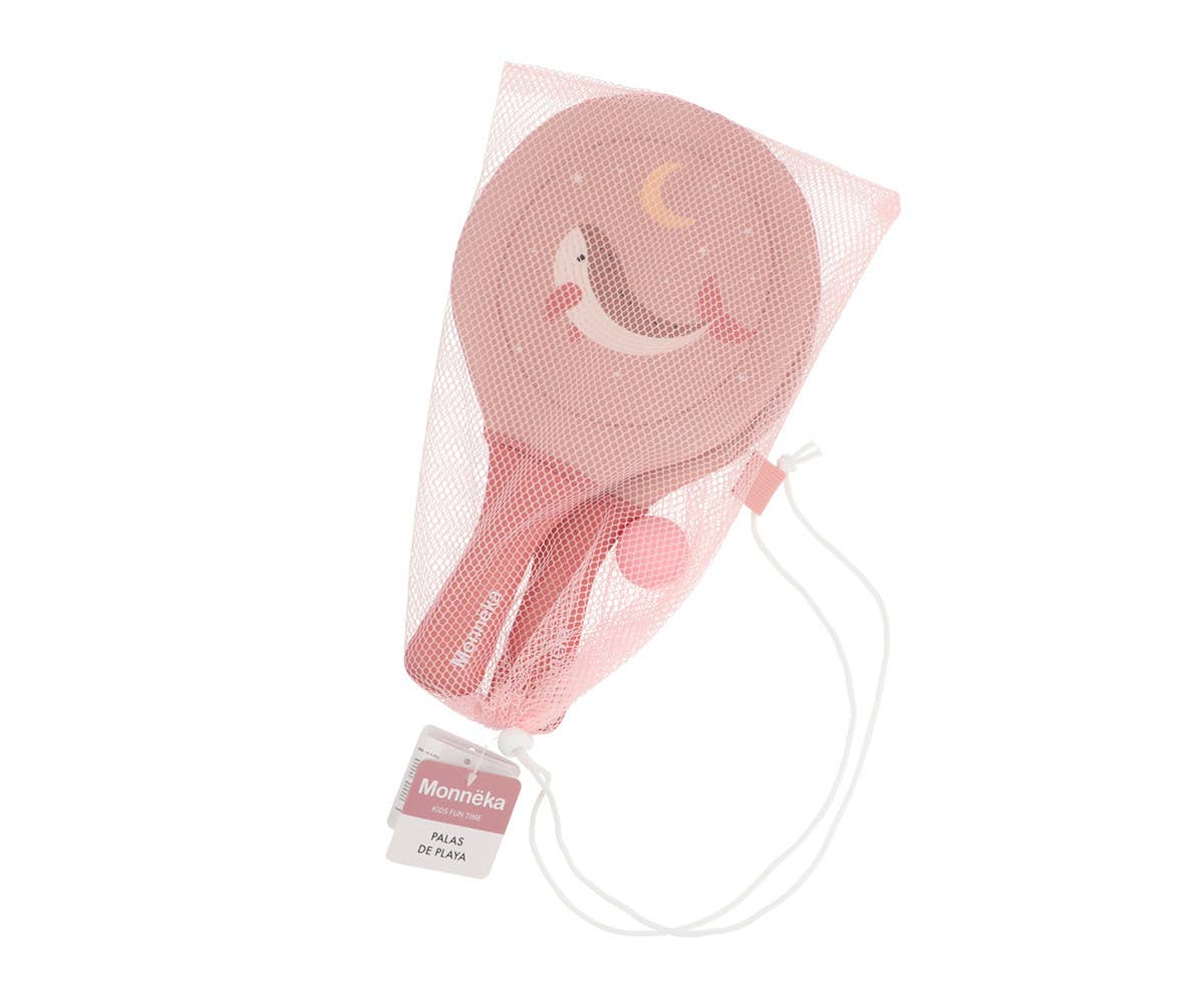Children's Beach Paddle Set - Pink Whale Theme