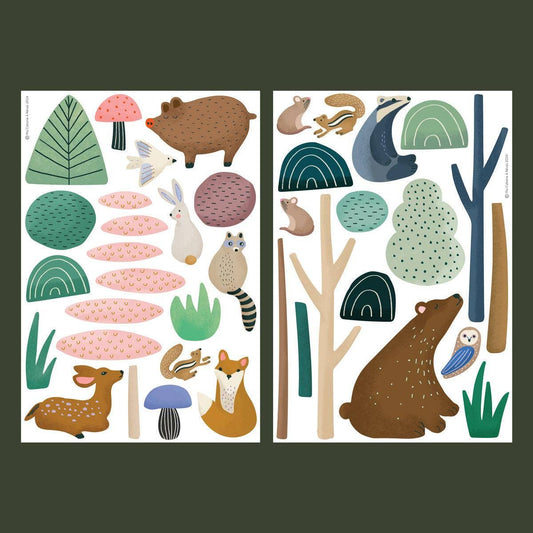 Beautiful forest magents for toddler playroom and bathtime