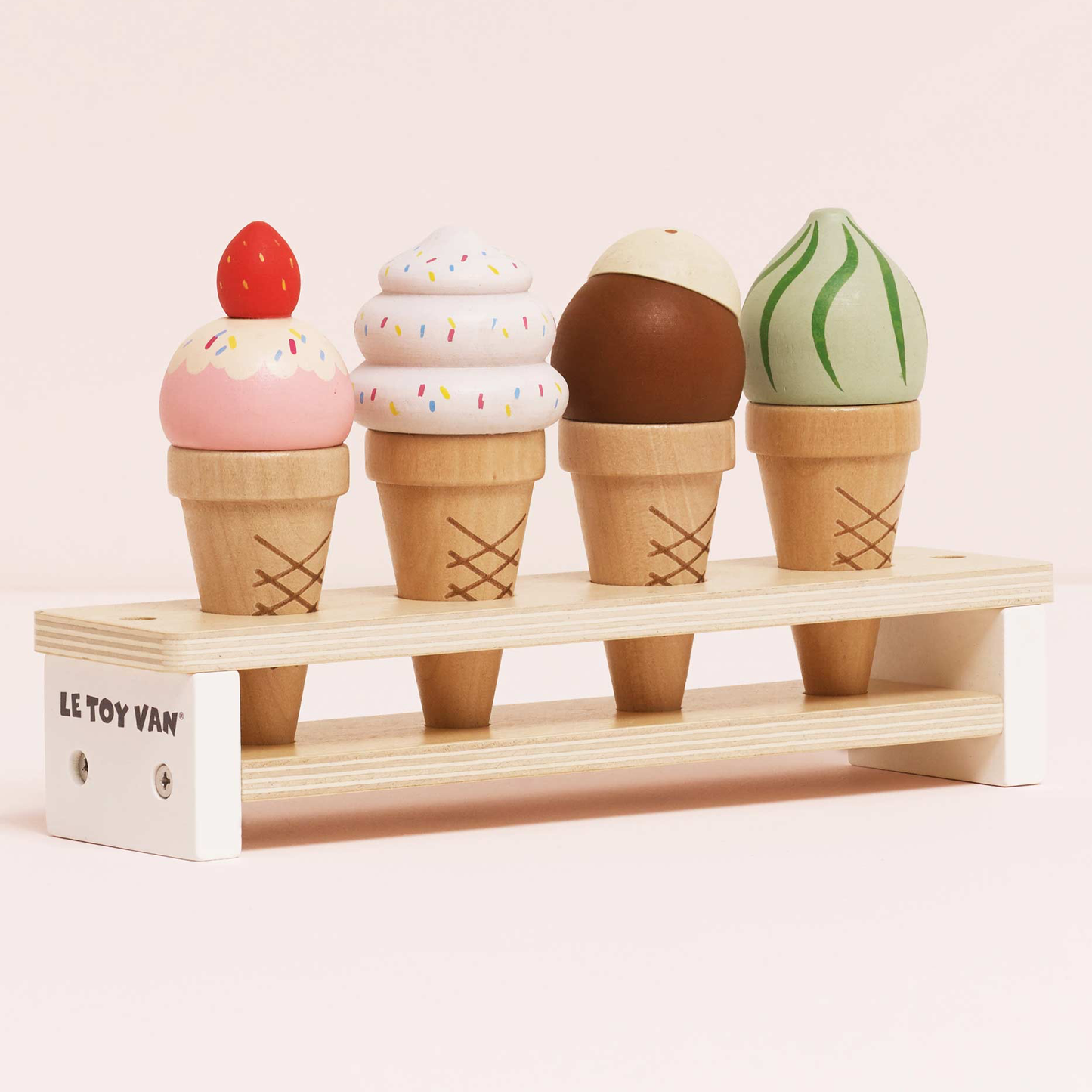 Wooden Ice Cream Cone & Stand Set – FSC® Certified Pretend Play Toy Le Toy Van