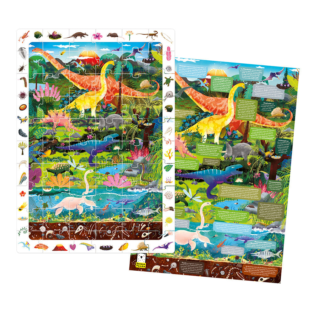 Dinosaur Observation Puzzle 60pc | Banana Panda | Mucky Wolf