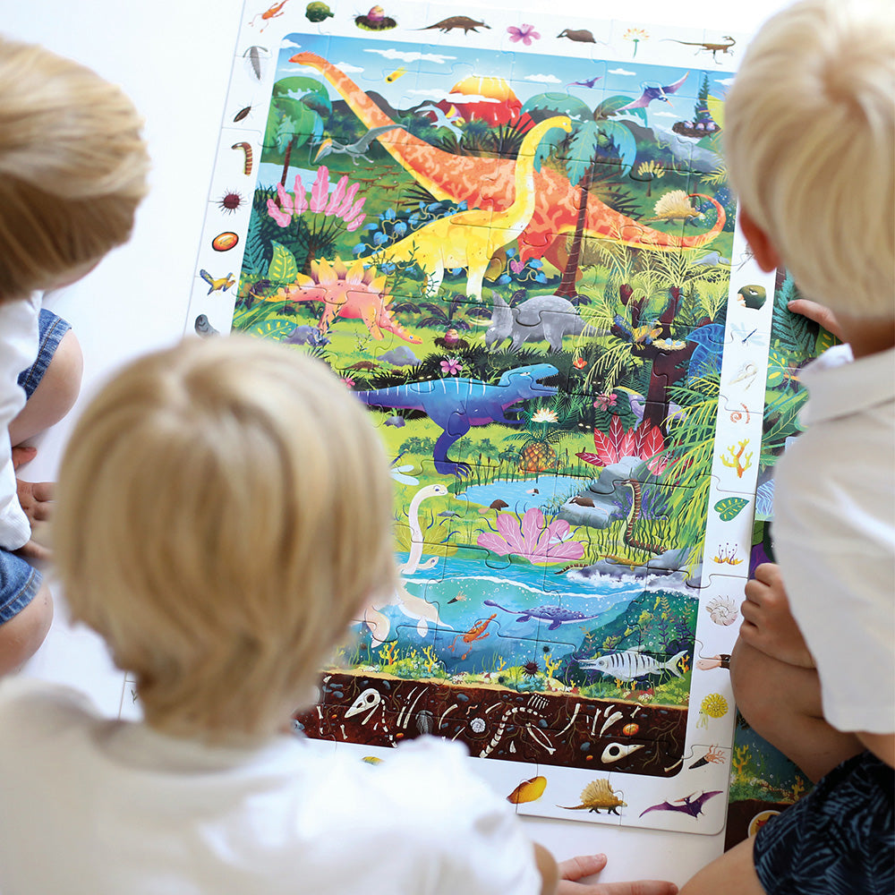 Dinosaur Observation Puzzle 60pc | Banana Panda | Mucky Wolf