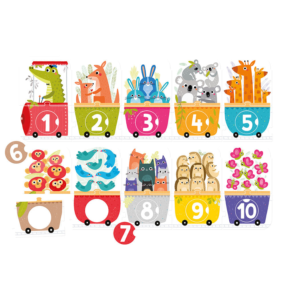 Banana Panda Make-a-Match Number Train – Counting Puzzle