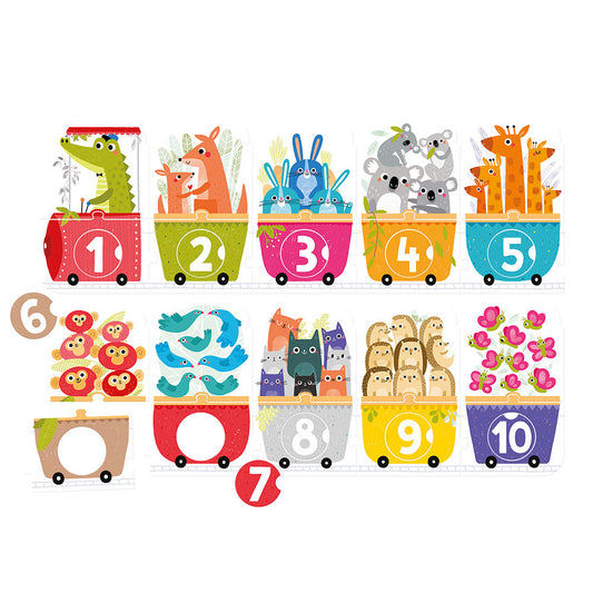 Banana Panda Make-a-Match Number Train – Counting Puzzle