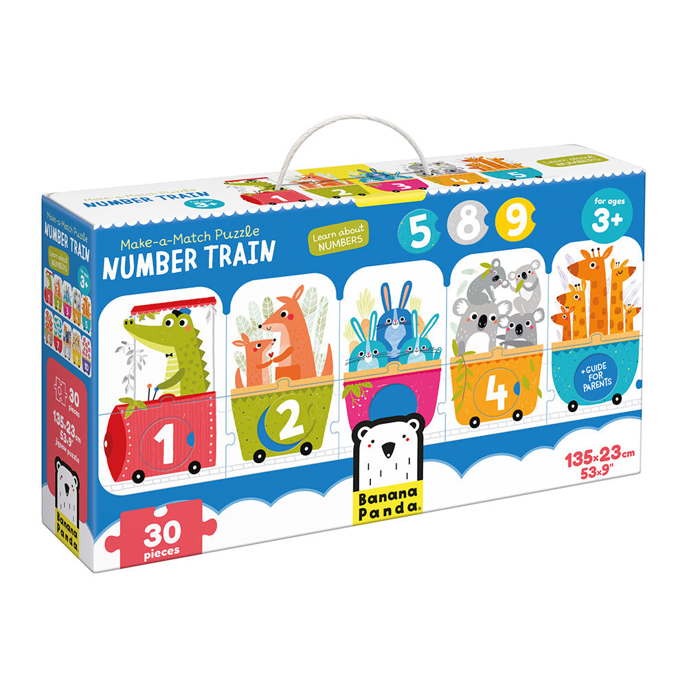 Banana Panda Make-a-Match Number Train – Counting Puzzle