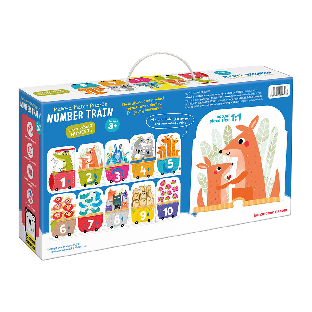 Banana Panda Make-a-Match Number Train – Counting Puzzle