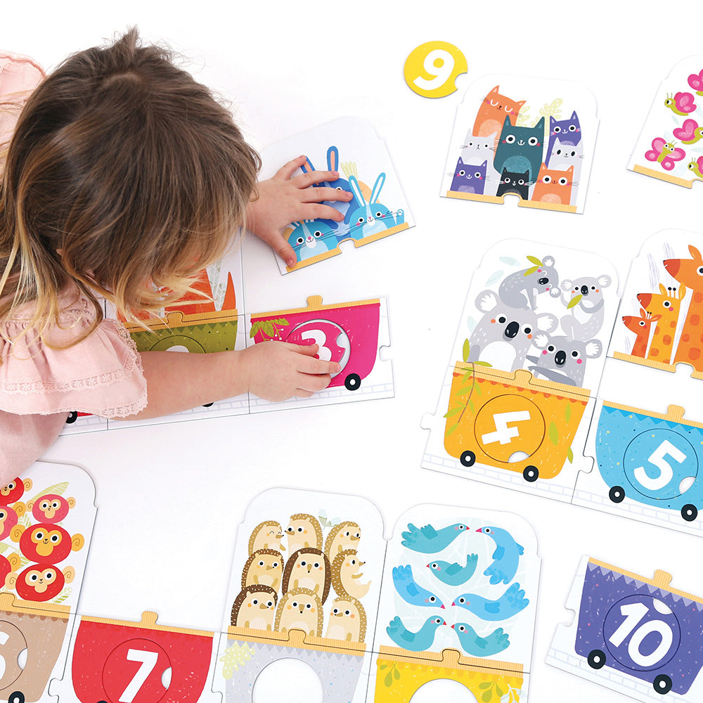 Banana Panda Make-a-Match Number Train – Counting Puzzle