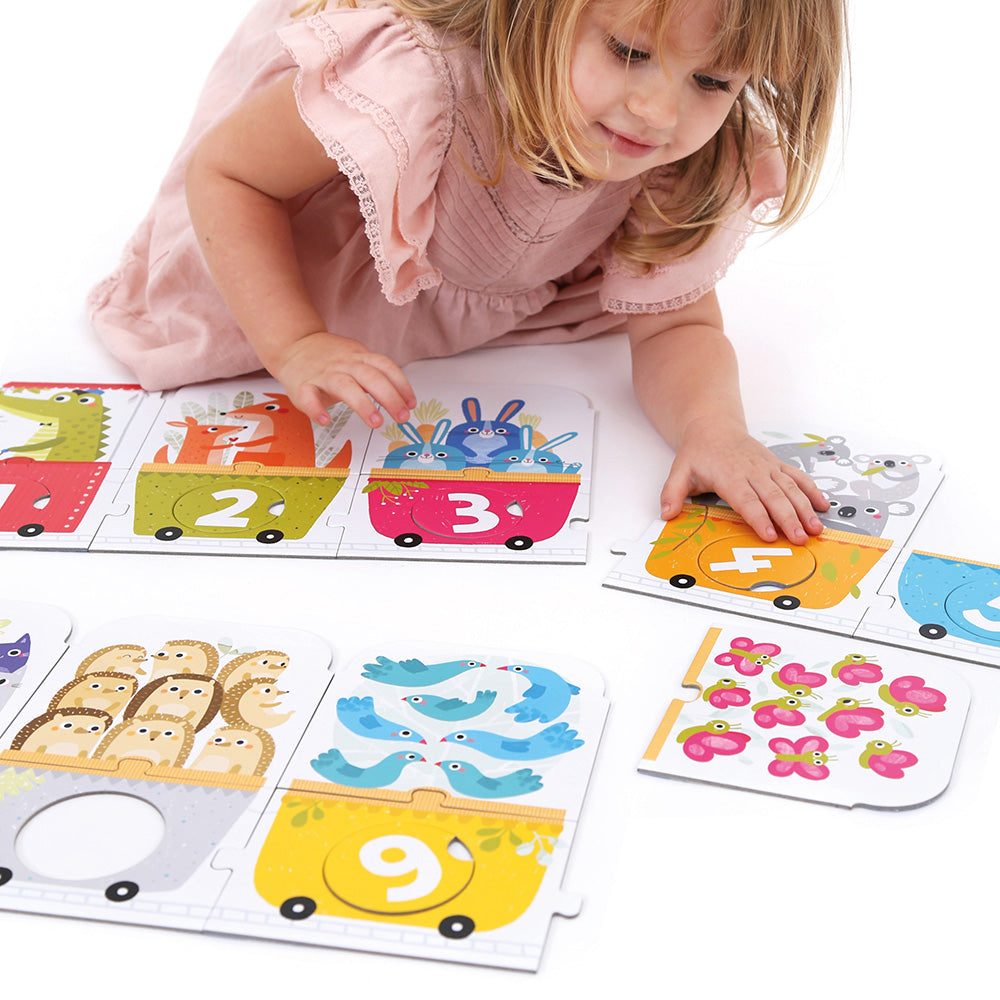 Banana Panda Make-a-Match Number Train – Counting Puzzle
