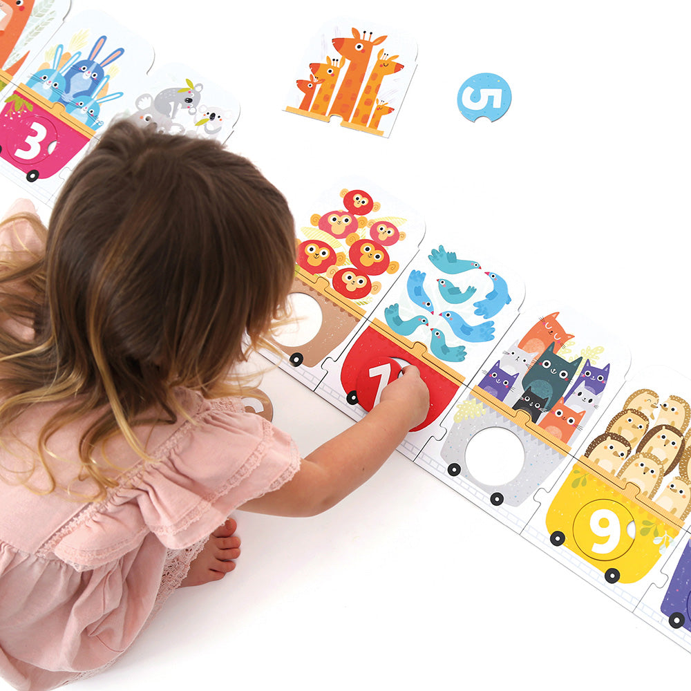 Banana Panda Make-a-Match Number Train – Counting Puzzle