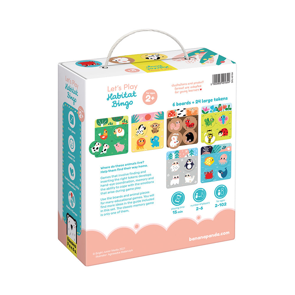 Banana Panda Habitat Bingo – Animal Matching Game for Ages 2+
