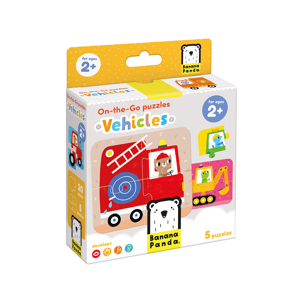 Vehicle Puzzles for Toddlers – 4-Piece | Banana Panda