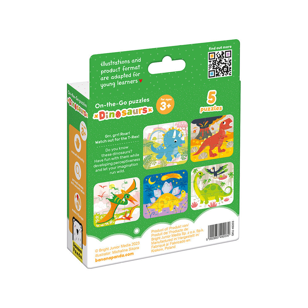 Dinosaur Puzzles for Ages 3+ – 45 Pieces | Banana Panda