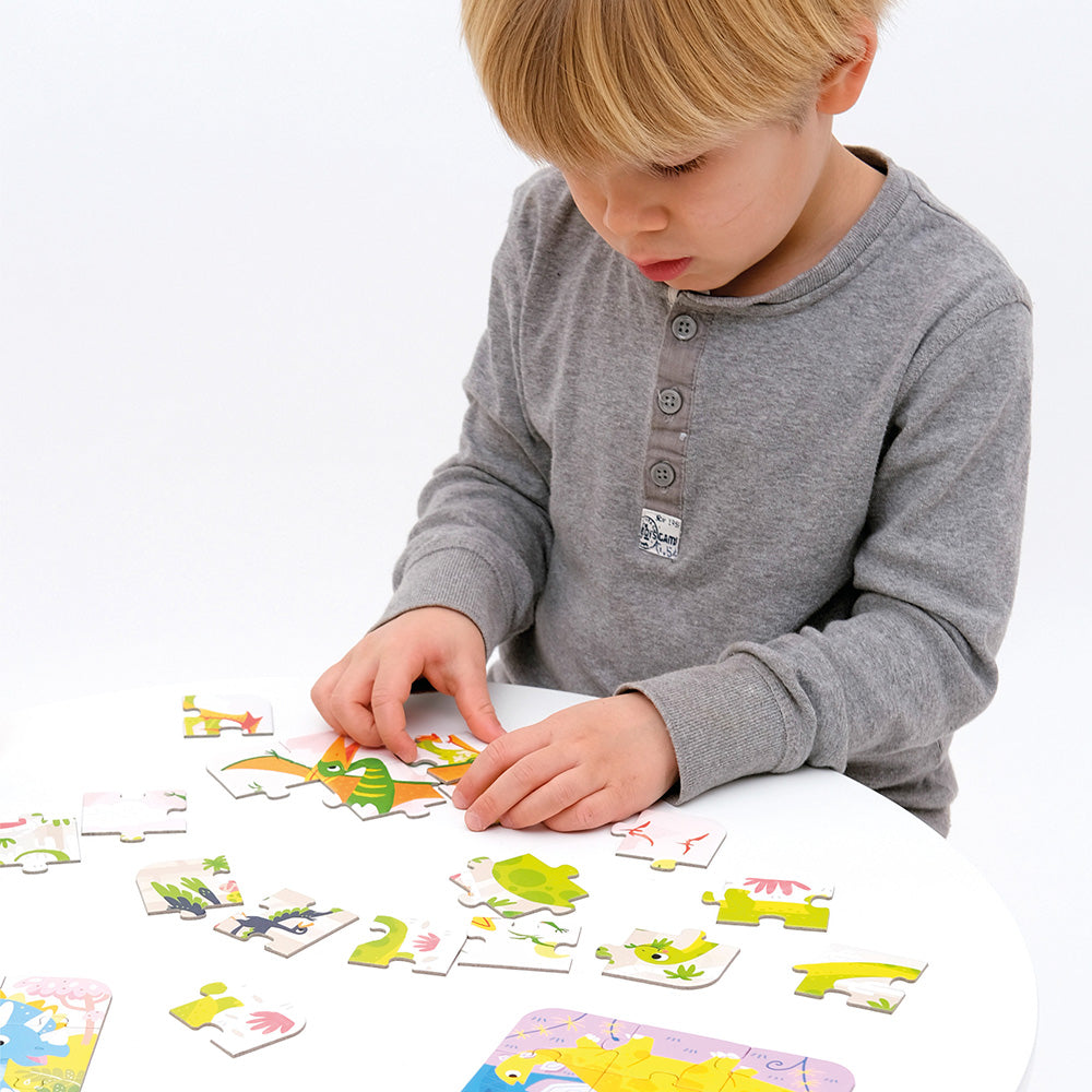 Dinosaur Puzzles for Ages 3+ – 45 Pieces | Banana Panda