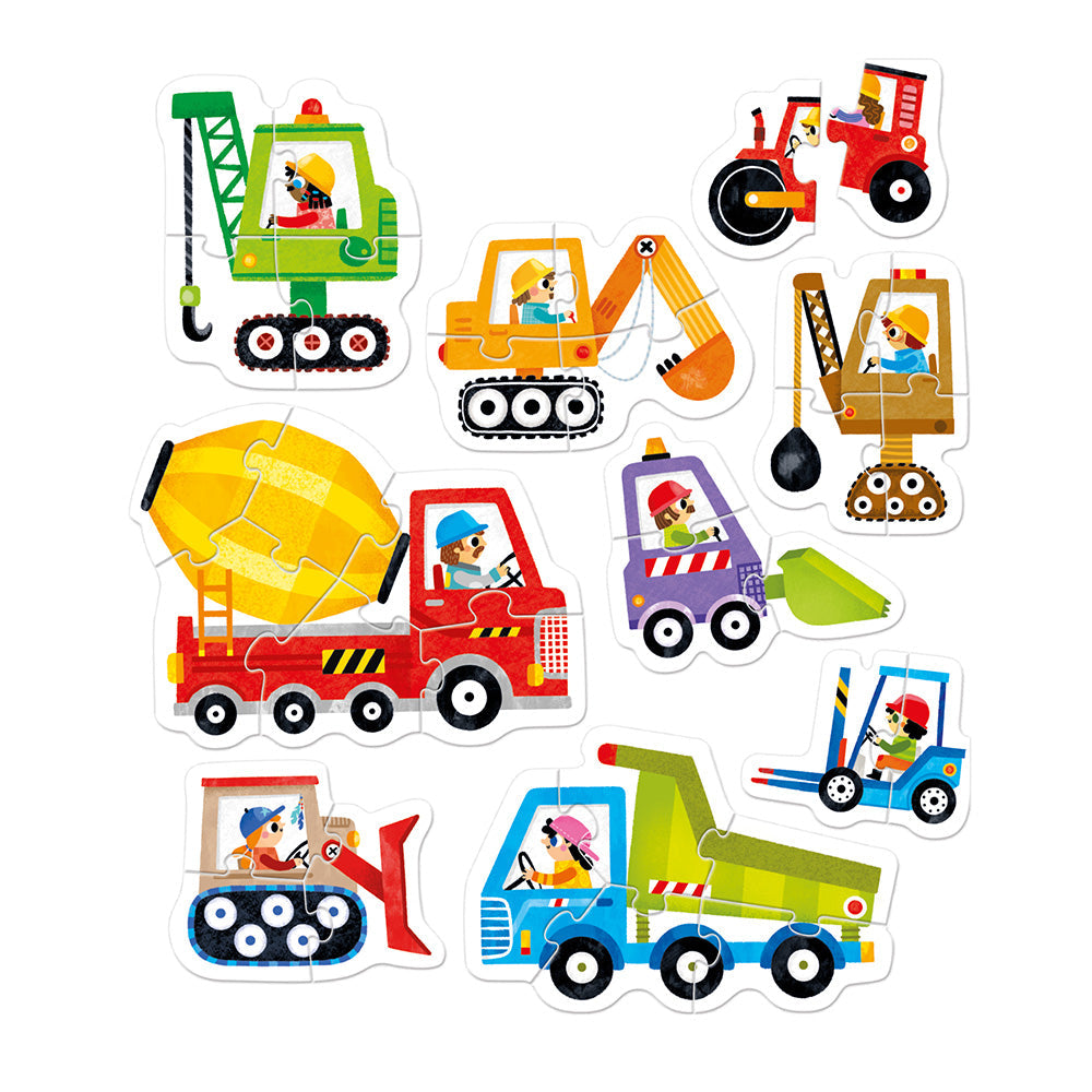 Banana Panda Progressive Puzzles – Construction Vehicles
